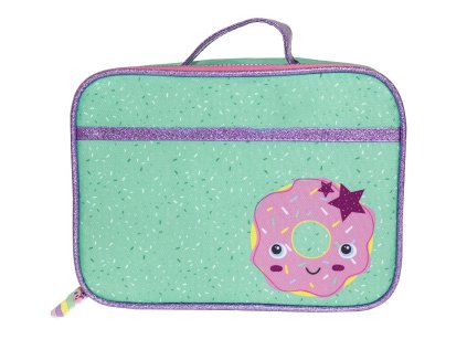 Taška na svačinu Pukka Pad sv. zelená, motiv donut