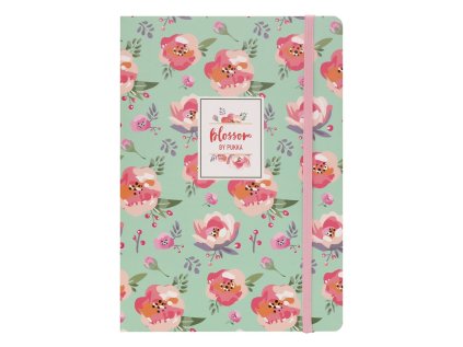 Sešit A5 a elastickým uzávěrem, sv.zelený,96 listů, krémový papír 80g