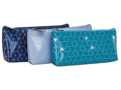 Pukka Pad Glee penál/pouzdro na zip,šedo modrý, 190x90x20mm