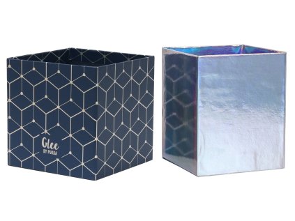 Sada 2 stojánků papírových na tužky,( 100x100x100mm + 90x90x110mm)