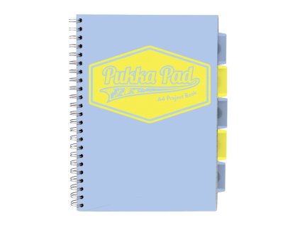 Pukka Pad projektový blok Pastel A4, papír 80g,100 listů, světle modrý, linkovaný