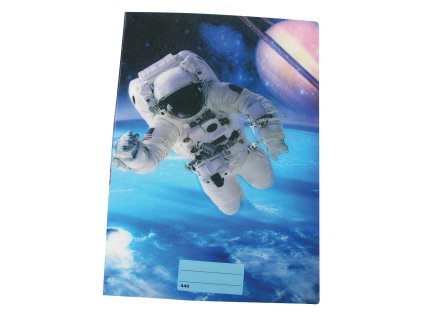 sešit 444 s 3D motivem, A4, 40 listů,linkovaný, motiv vesmír