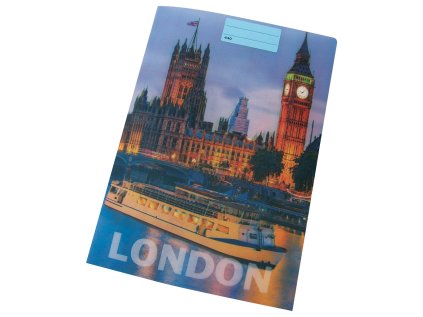 sešit 444 s 3D motivem, A4, 40 listů,linkovaný, motiv LONDON