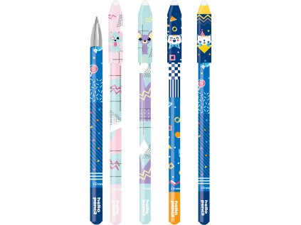 Roller gelový/gumovací M&G iErase Hello Pencil 0,5 mm ,modrý, AKPB1476