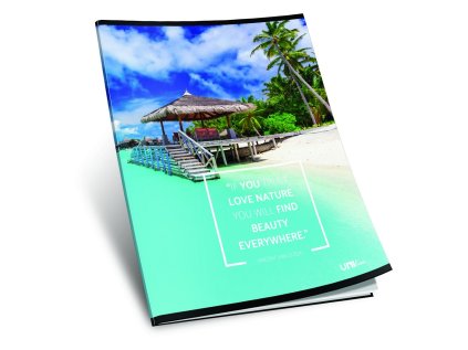 sešit 440, A4, 42 listů, bez linek, ,edice NATURE, motiv letní ráj