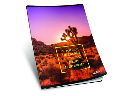 sešit 440, A4, 42 listů, bez linek, ,edice NATURE, motiv západ nad Savanou