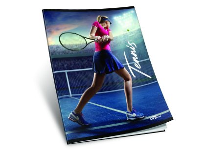 sešit 440, A4, 42 listů, bez linek, edice SPORT, motiv Tenis