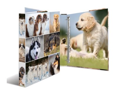 Designový pořadač 4-kroužkový A4 motiv psi