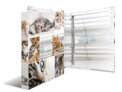 Designový pořadač 4-kroužkový A4 motiv kočky