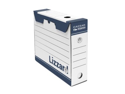 Archivační krabice A4 Lizzard 85mm modrý potisk