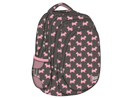 Studentský batoh St.RIGHT - DOGGIES, 4 komorový, BP06, rozměry: 42 x 31 x 22 cm
