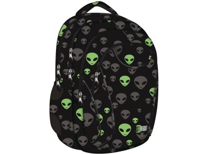 Studentský batoh St.RIGHT - REFLECTIVE ALIENS, 4 komorový BP02,rozměry: 43 x 32 x 21 cm