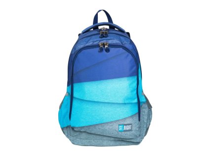 Studentský batoh St.RIGHT - MELANGES STRIPES, 3 komorový BP57,rozměry: 45 x 30 x 20 cm