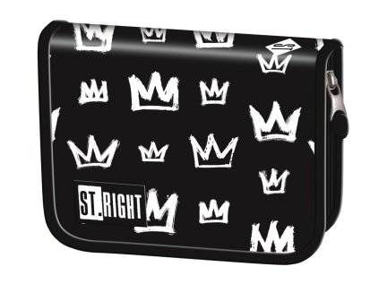 Penál jednopatrový St.RIGHT - CROWN, PC03, rozměry: 20,5 x 14 x 3,5 cm