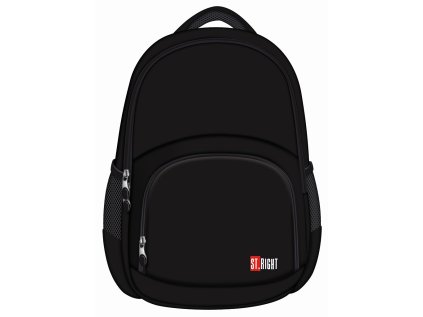 Volnočasový batoh St.RIGHT - BLACK, 3 komorový BP23, rozměry 39 x 27 x 17 cm