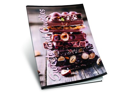 sešit 444, A4, 42 listů, linkovaný 8 mm,edice SWEET, motiv čokoláda