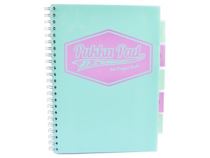 Pukka Pad projektový blok Pastel A4, papír 80g,100 listů, světle zelený, linkovaný