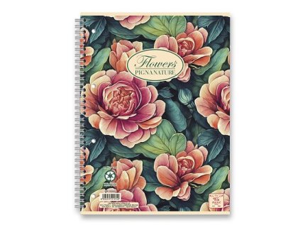 Spirálový blok A5 čtver. PIGNA Nature Flowers