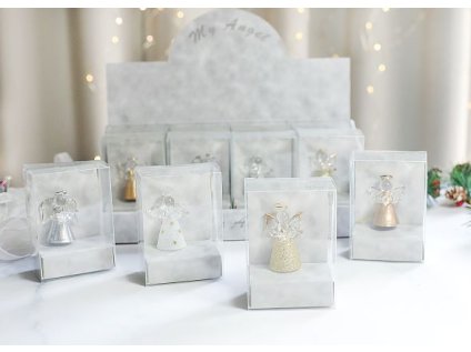 Sada andílků 4,5 cm v krabičce, displej 12 ks