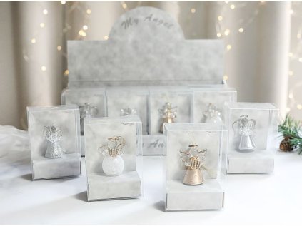 Sada andílků 4,5 cm v krabičce, displej 12 ks