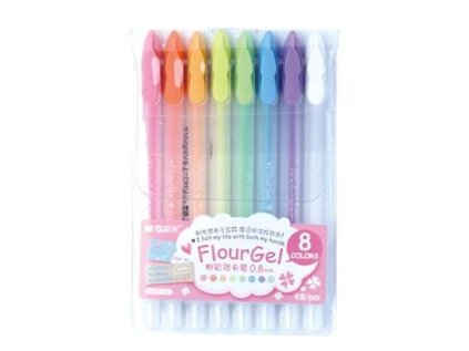 Sada gelových per Neon, 8 barev