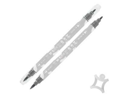 Popisovač 1 mm oboustranný, metalická stříbrná