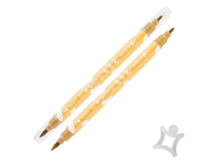 Popisovač 1 mm oboustranný, metalická zlatá