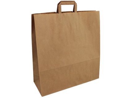 Papírová taška hnědá 40x16x45 s plochým uchem Topcraft