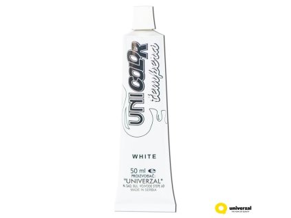 Temperová barva UNI 50 ml, bílá
