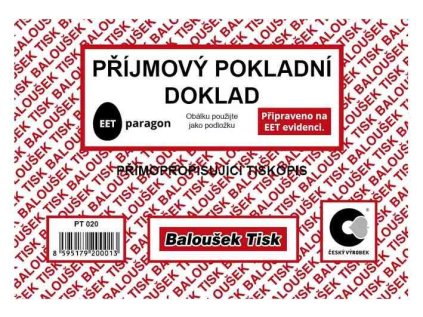 Příjmový pokladní doklad A6