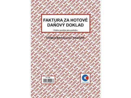 Faktura za hotové- daňový doklad A5