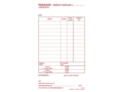 Paragon - daňový doklad