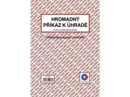 Hromadný příkaz k úhradě A5