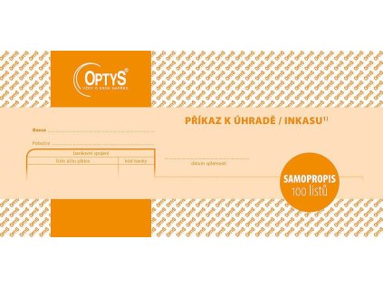 Příkaz k úhradě jedn.21x10cm 100listů