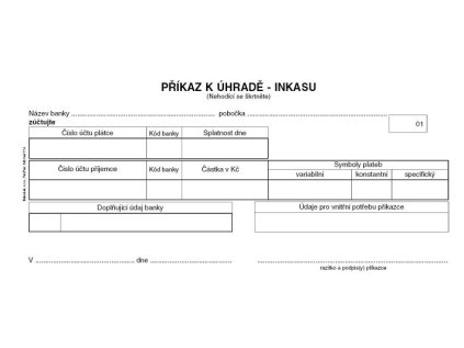 Příkaz k úhradě/inkasu