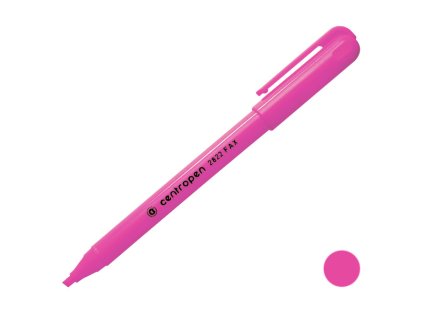 Zvýrazňovač Centropen 2822, růžový