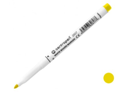 Popisovač Centropen 2507 stíratelný, žlutý