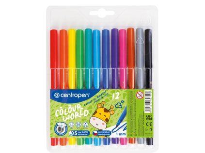 Dětské fixy CENTROPEN Colour World - 12 barev