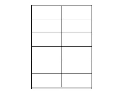 Samolepicí etikety A4 105 x 48 x 12, 100 listů