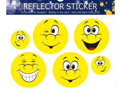 Reflexní nálepka smajlík