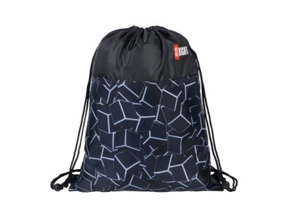 Sáček na přezůvky - 3D CUBES, rozměry: 34 x 43 cm