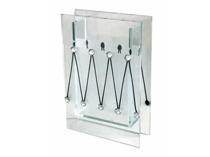 Skleněná váza se skleněnými kamínky