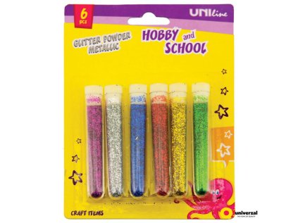 Glitry barevné metalické - 6 barev