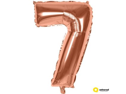 Nafukovací balónek - číslice 7, Rose gold 60 cm