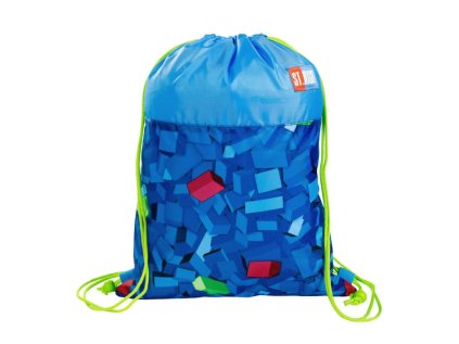 Sáček na přezůvky - BLOCKs/KLOCKI CACA, S01, rozměry: 34 x 43 cm