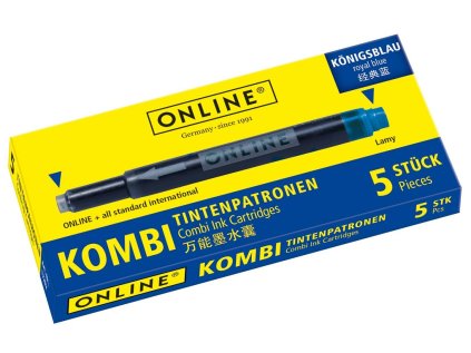 Inkoustové náplně Rabazzi (královská modrá), 5ks v krabičce