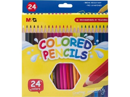 Pastelky šestihranné M&G, sada 24ks, AWP34367