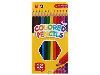 Pastelky šestihranné M&G, sada 12ks, AWP34365