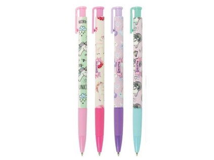 Pero kuličkové M&G Unicorn 0,7 mm, modré, 4 pastelové barvy,různé motivy(ABP82773)