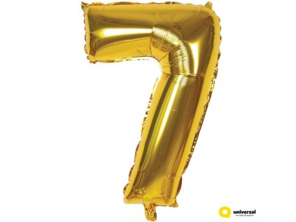 Nafukovací balónek - číslice 7, zlatý, 60 cm